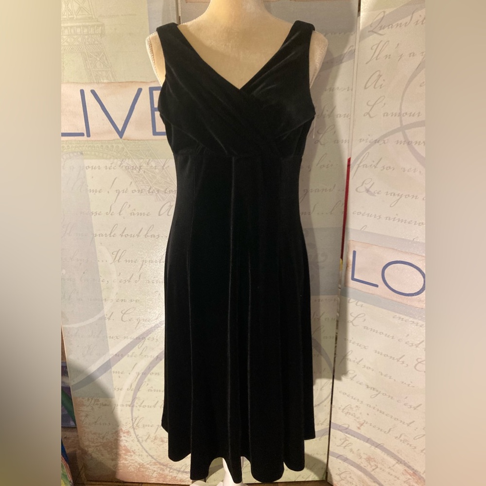 Evan PICONE Velvet Dress, SZ 12, Black